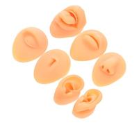 BCOATH De 7 Faciales De Silicona Orejas Nariz Boca Herramientas De Entrenamiento Simulación De Perforación Enseñanza De Acupuntura