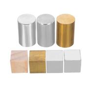 BCOATH de densidad de metal y bloques cuadrados y cilíndricos de cobre, hierro y aluminio, 7 piezas, almacenamiento en dos cajas, para laboratorios y aulas