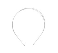 BCOATH Diadema de Metal para Niña 4 Piezas, Accesorio para Diadema Base de Tiara Doble Capa, Estilo Retro Vintage, Color Plata Gruesa, Adecuado para Fiestas y Uso Diario