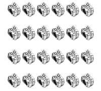 BCOATH Dijes Ligeros Superficie Lisa 24 Forma de Búho de Aleación para Cordones de Zapatos Ideales para Manualidades DIY en Zapatos Blancos
