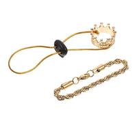 BCOATH Disfraz para Reptiles Pequeños Sombrero Real Dorado y Collar Decorativo, Accesorio Cosplay para Mascotas Trepadoras, Adecuado para Halloween y Fiestas de Disfraces