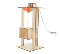 BCOATH Elevador De Juguete Educativo 3D De Madera Natural, Kit De Construcción DIY para Niños, Desarrollo De Habilidades y Aprendizaje Científico En Casa