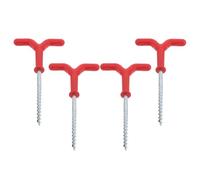 BCOATH Estacas de Metal para Carpa de Pesca en Hielo 4 Piezas Taladro Espiral y Soporte Ajustable para Caña, Anclas Resistentes de Acero Antioxidante para Refugio y Camping al Aire Libre