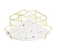 BCOATH Estante de Esquina para Baño, Soporte para Cepillos, Organizador | Lavabo, Anticaída y Estable, , Barro de Diatomeas y Metal, Estilo Surtido Estilo Aleatorio
