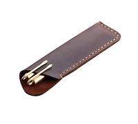 BCOATH Estuche De Vintage para Bolígrafos y Lápices Fundas De Piel Hechas Mano Bolsa Protectora para Oficina y Escuela Café