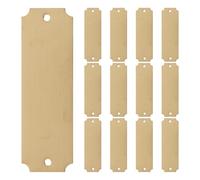 BCOATH Etiquetas Rectangulares de Acero Inoxidable 12 Piezas 7,6x2,5 Cm para Grabado Personalizado, Placas Metálicas para Tarjetas de Presentación, Identificación y Manualidades