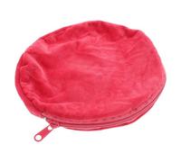 BCOATH Funda Térmica de Franela Grande para Bolsa de Agua Caliente Funda Redonda de Punto en Color Vino Accesorio Aislante Reutilizable para Terapia de Calor en Invierno
