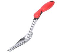 BCOATH Herramienta Manual de Deshierbe de Metal para Jardín Rojo Función de Remover Tierra y Desmalezar, Adecuada para Mantenimiento y Cuidado del Huerto