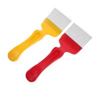 BCOATH Horquilla Desoperculadora Apícola 2 Piezas Acero Inoxidable 21 Agujas con Mango Plástico Antideslizante para Extracción de Miel en Colmenas Herramienta Manual de Destapado