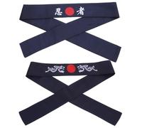 BCOATH Japanese Sport Headbands Set with Dragon and Bushido Design Polyester Sweat-Absorbent Bandana For Karate Training and Cooking Accessories