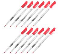 BCOATH Juego de 12 Marcadores de Pizarra Punta Fina 1,0 MM Color Rojo, Marcadores Borrables para Estudiantes y Profesores en Material Escolar