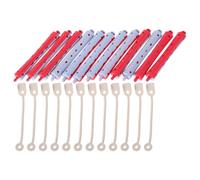 BCOATH Juego de 12 Varillas para Permanente de Cabello 19x91 Mm, Varillas de Plástico Antideslizantes en Gris, Azul y Rojo, Rulos para Rizar el Cabello para Uso Profesional y Doméstico