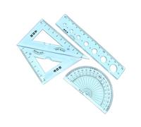 BCOATH Juego de 4 Reglas para Estudiantes Juego de Reglas Flexibles Azules Y Flexibles para La Escuela de Niños Y Niñas