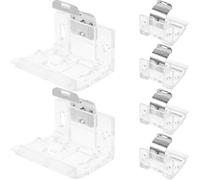 BCOATH Juego de 6 Soportes para Persianas de Lamas de 25 Mm, Accesorios de Fijación para Cortinas de Lamas, Soporte Plástico Resistente para Montaje Lateral y Superior, Uso en Hogar