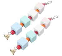 BCOATH Juguetes Masticables para Pájaros 2 Piezas Cuerda para Morder, Material Sintético Resistente, Colores Variados, Reduce el Estrés y Se Cuelga Fácilmente en Jaulas Color Aleatorio