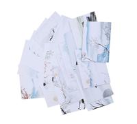 BCOATH Kit de Papelería 10 Sets de Sobres y Papel de Carta de Papel Hermosos Diseños Estilo Pintura China para Escribir Notas y Enviar a Personas