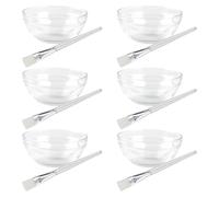 BCOATH Kit Facial 12 Piezas Tazón Transparente para Mezclar Mascarillas 7,2 Cm Cepillo para Mascarilla de Barro, Herramientas Lavables para Cuidado Facial y Bricolaje en Casa