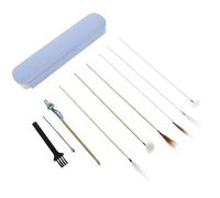 BCOATH Kit Profesional para Limpiar Oídos Palillos y Cucharas de Madera y Metal, Portátil y Seguro para Uso en Casa y Viajes, Herramientas para Eliminar Cera