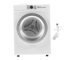 BCOATH Lavadora Miniatura Portátil Casa De Muñecas Lavadora Limpia Bebé Pequeño 112 Muebles Metal