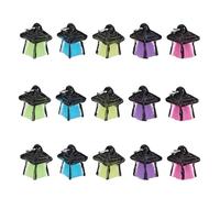 BCOATH Luces LED Miniatura de Resina 15 Piezas Luces Nocturnas de Colores Amarillo Verde Azul Púrpura Fucsia Decoración para Casas de Muñecas Acuarios y Jardines en Miniatura