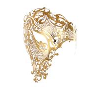 BCOATH Máscara de Mascarada Veneciana Dorada de Metal Diseño Hueco Elegante y Resistente para Fiestas de Disfraces y Carnaval