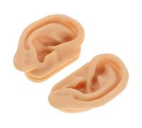 BCOATH Modelo de Oreja de Silicona Flexible para Práctica de Perforación y Entrenamiento de Enfermería de Orejas Anatómicas Realistas para Exhibición y Masaje Herramienta Educativa para