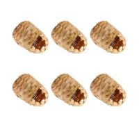 BCOATH Nidos de Pájaros de Bambú Tejido Colgante para Jardín Exterior, Casa Nido Artesanal 10x7x12 Cm, Refugio Natural para Aves Pequeñas con Gancho para Decoración de Patio