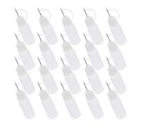BCOATH Pegamento Punta de Aguja de 10ml 20 Botellas Exprimibles Control Preciso de Dosificación, Material Pp y Acero Inoxidable, Portátiles para Manualidades y Pintura para