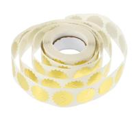 BCOATH Pegatinas Redondas Impermeables Doradas con Diseño de Engranaje Autoadhesivas para Sobres Bodas y Etiquetas Personalizadas