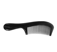 BCOATH Peine de Cuerno Natural Negro Cabello, 20 Cm, Diseño Redondo Elegante, Material Sintético y Cuerno Natural, Adecuado para Uso en Casa y Viajes