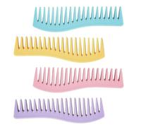 BCOATH Peines de Peluquería 4 Unidades de Plástico Multicolor para Cuidado Diario y Peinado Profesional en Máquina de Cortar Cabello Uso en Oficina Color Aleatorio