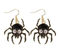 BCOATH Pendientes Colgantes de Araña Negra para Mujer, Diseño Creativo 3d de Halloween, Pendientes de Telaraña Espeluznantes Esmalte Brillante, Accesorios de Joyería para Fiesta y