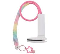 BCOATH Percha para Pájaros de Mesa Ajustable Rosa, Soporte Portátil para Entrenamiento y Descanso de Loros Pequeños, Plataforma Interactiva para Periquitos y Cacatúas, Fácil de Limpiar