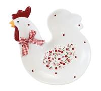 BCOATH Plato de Postre de Cerámica Fina Elaboración Forma de Pollo Blanco, Fácil de Limpiar Adecuado para Servir Aperitivos en Hogares y Bares
