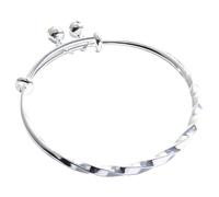 BCOATH Pulsera Rígida Ajustable para Ñiño de Cobre Brazalete Delicado y Elegante para Mujer Pulseras de Niñas Resistentes Joyas de Muñeca para Uso Diario y Obsequio