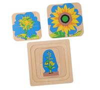 BCOATH Puzzle de Madera Educativo Multilayer para Diseño de Dibujos Animados de Construcción para Desarrollar Coordinación Mano-Ojo y Habilidades Cognitivas Seguro y Duradero para