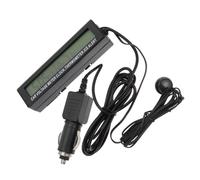 BCOATH Reloj Digital de Coche Multifunción con Termómetro Interior Exterior Voltímetro Pantalla LED Bicolor Naranja y Azul Monitor de Temperatura y Hora para Automóvil