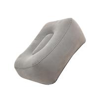 BCOATH Reposapiés Inflable de Viaje en PVC Tejido de Terciopelo, Cojín Ergonómico para Oficina y Tren Que Mejora la Circulación y Reduce la Hinchazón de Piernas