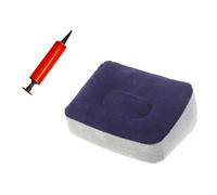 BCOATH Reposapiés Inflable Portátil de PVC Azul para Viajes y Trenes, Alivia la Fatiga y Cómodo para Uso Portátil Bomba Incluida Color Aleatorio