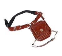BCOATH Riñonera Medieval Vintage para Mujer Bolsa Cinturón Resistente de PU Diseño Pirata con Correa Bolso Muslo para Cosplay y Festivales Renacentistas