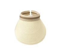 BCOATH Sombrero Sol Portátil de Playa Beige, y Cómodo, Estilo Sencillo y Casual para Celebración Verano y Actividades al Aire Libre como Hiking y Boating