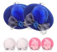 BCOATH Sombreros Ajustables para Gallinas 6 Unidades Mezcla de Colores, Mini Gorros de Tela Ligera y Resistente para Decoración Divertida y Disfraces de Mascotas Color Color Aleatorio