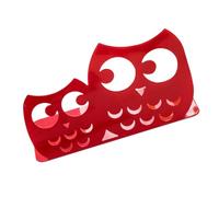 BCOATH Soporte de Lectura Ajustable de Plástico Rojo Forma de Búho, Multifuncional y Plegable Portátil para Estantería de Lectura en Dormitorio