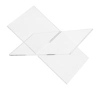 BCOATH Soporte para Libros Acrílico Transparente Pequeño Atril Abierto para Recetas y Revistas Expositor Organizador de Escritorio para Oficina y Hogar Soporte para Exhibición