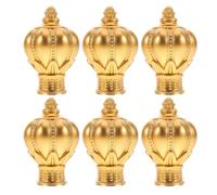BCOATH Tapones de Extremo de Riel de Cortina Dorados, 6 Piezas de Acrílico para Barra de 26-28 Mm, Accesorios Modernos y Versátiles para Ventana