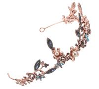 BCOATH Tiara Portátil Barroca Cristales Brillantes para Mujer Vintage Accesorio Ligera y Elegante para Boda y Compromiso