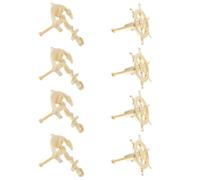 BCOATH Tiradores para Armarios Resistentes y de Limpiar Fáciles de Dorado Vintage Barco Rueda Estilo de Aleación de Zinc, 8 Piezas Hardware de Montaje Muebles Cajones