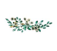 BCOATH Tocado de Novia Elegante con Cristales Verdes Accesorio para Cabello de Boda para Mujer y Dama de Honor Diseño Único para Recogidos Adecuado para Adolescentes y Adultas