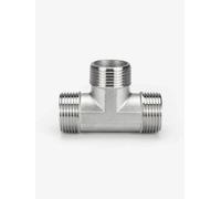 BCOMFY 1 Pieza de Adaptador de unión a Tope de Acero Inoxidable 304 con Rosca Macho Tipo T Reductor, Adaptador de Acoplamiento, Accesorios de plomería(304DN10)