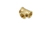 BCOMFY 1 Uds 1/8 "1/4" 3/8 "1/2" 3/4 "BSP Hilo Femenino 3 vías Tipo T Adaptador de instalación de tuberías de latón Conector acoplador for Agua Combustible Gas(04 Female)
